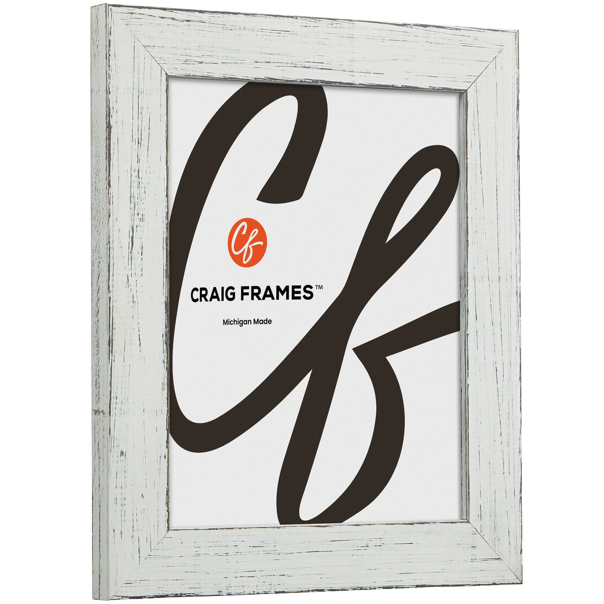 Jasper 1.5", Marshmallow Weathered White Picture Frame
