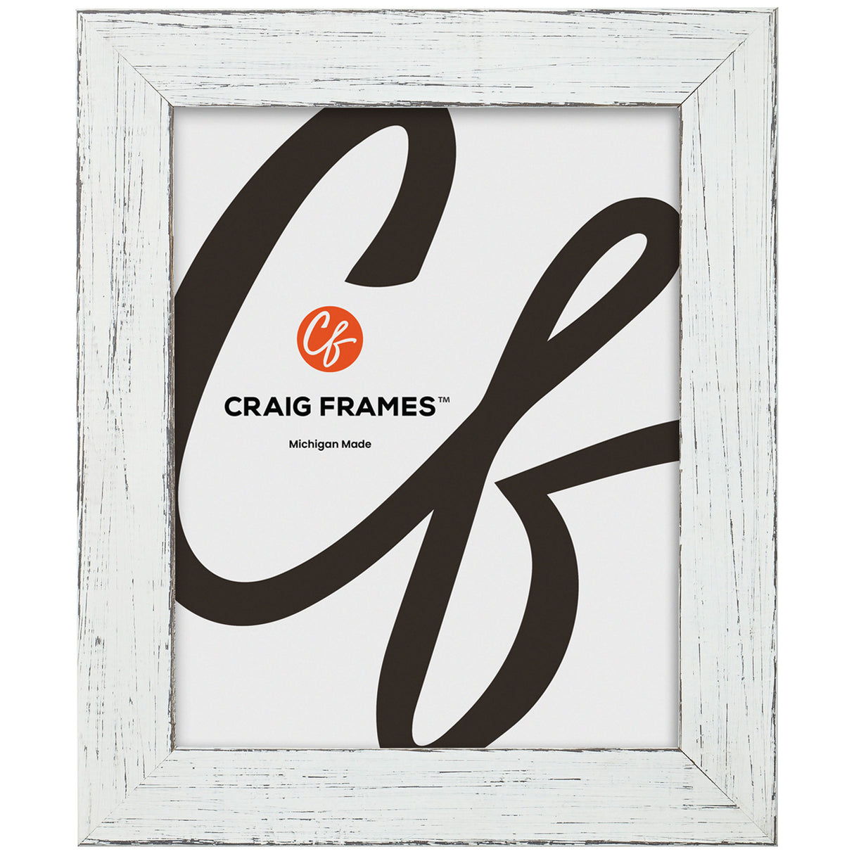 Jasper 1.5", Marshmallow Weathered White Picture Frame