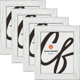 Jasper 1.5", Marshmallow Weathered Picture Frames - 4 Piece Set