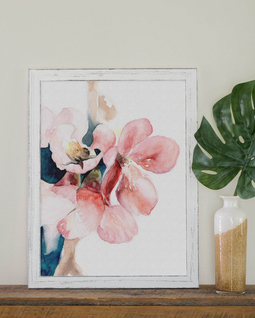 Jasper 1.5", Country Marshmallow White Matted Picture Frame - 4 Piece Set