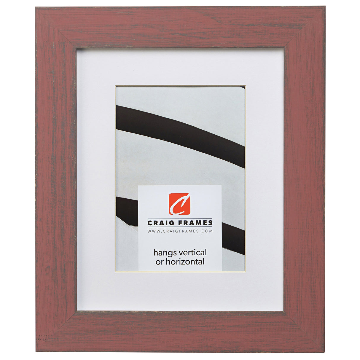 Jasper 1.5", Faded Red Matted Picture Frame
