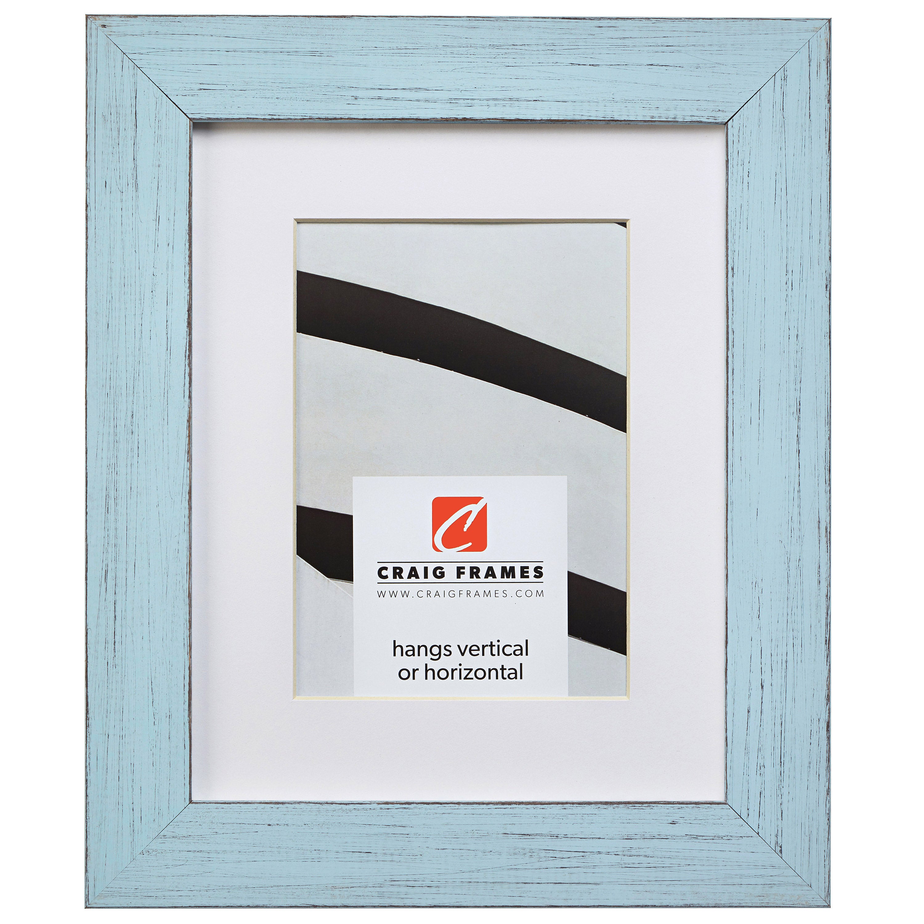 Jasper Sky Blue Matted Picture Frame - Craig Frames