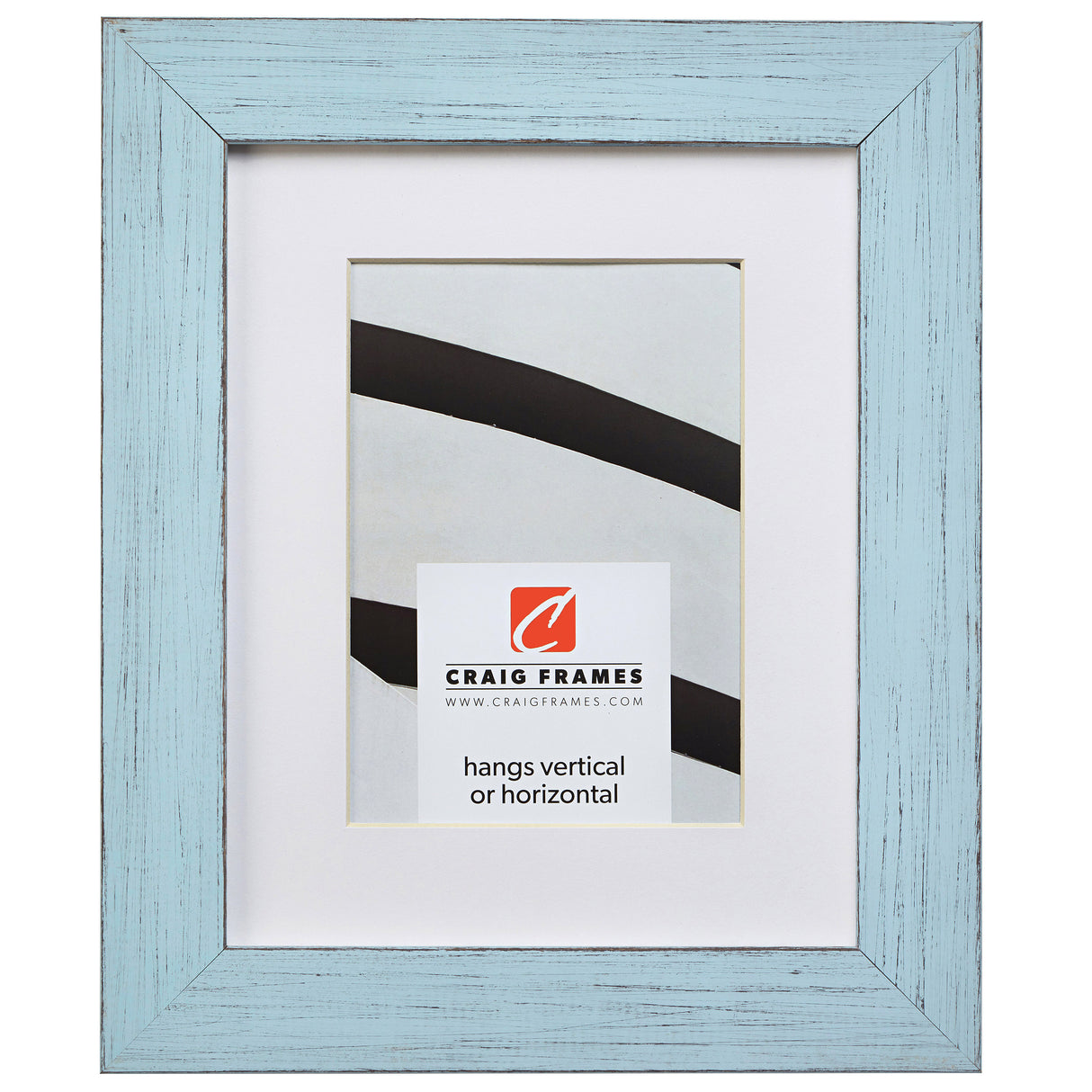 Jasper 1.5", Country Sky Blue Matted Picture Frame