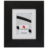Jasper Wide 2.5", Rustic Charcoal Black Matted Picture Frame