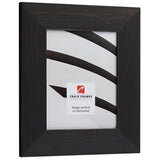 Jasper Wide 2.5", Rustic Charcoal Black Matted Picture Frame