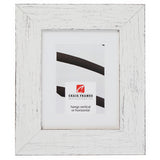 Jasper Wide 2.5", Rustic Marshmallow White Matted Picture Frame