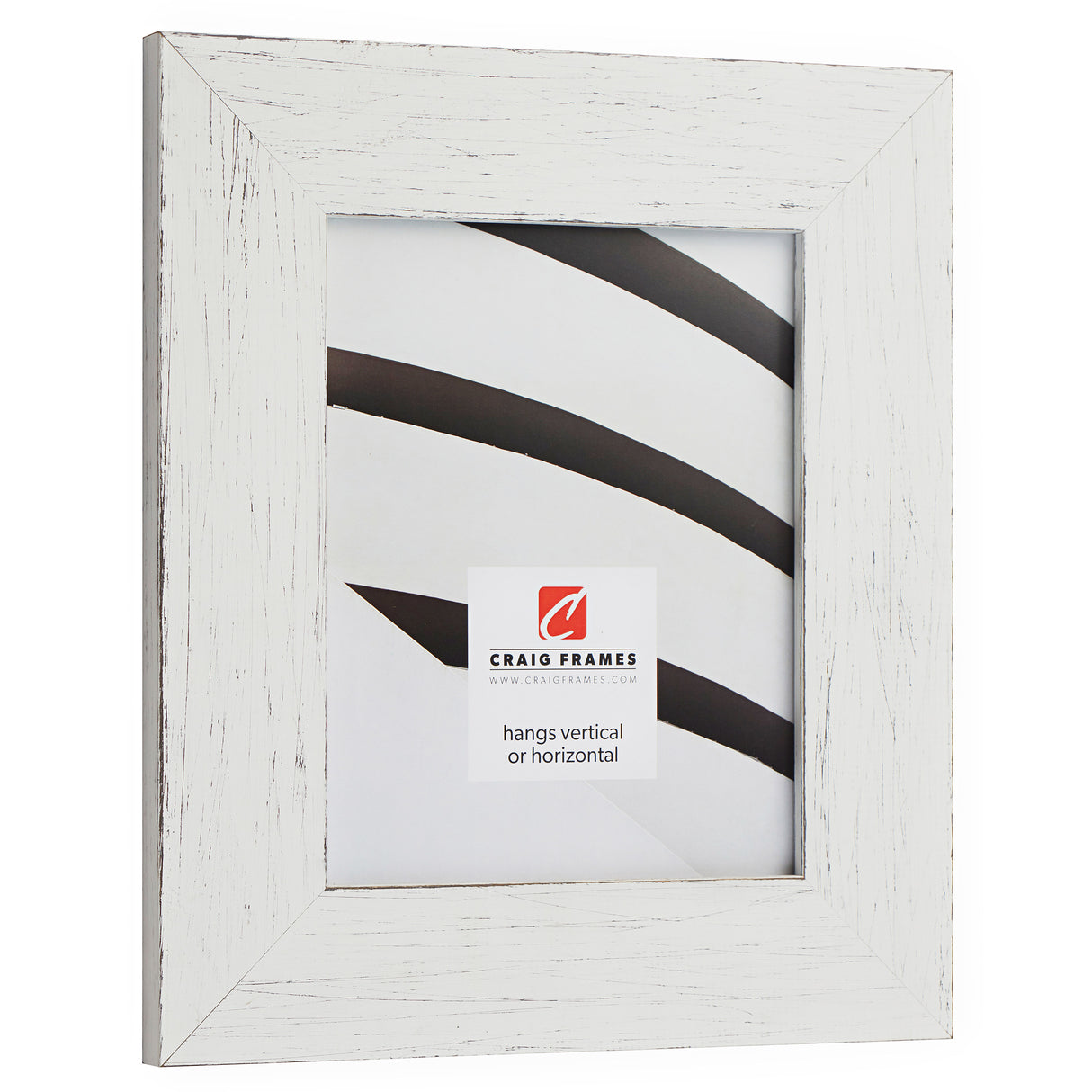 Jasper Wide 2.5", Rustic Marshmallow White Picture Frame