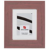Jasper Wide 2.5", Rustic Faded Red Matted Picture Frame
