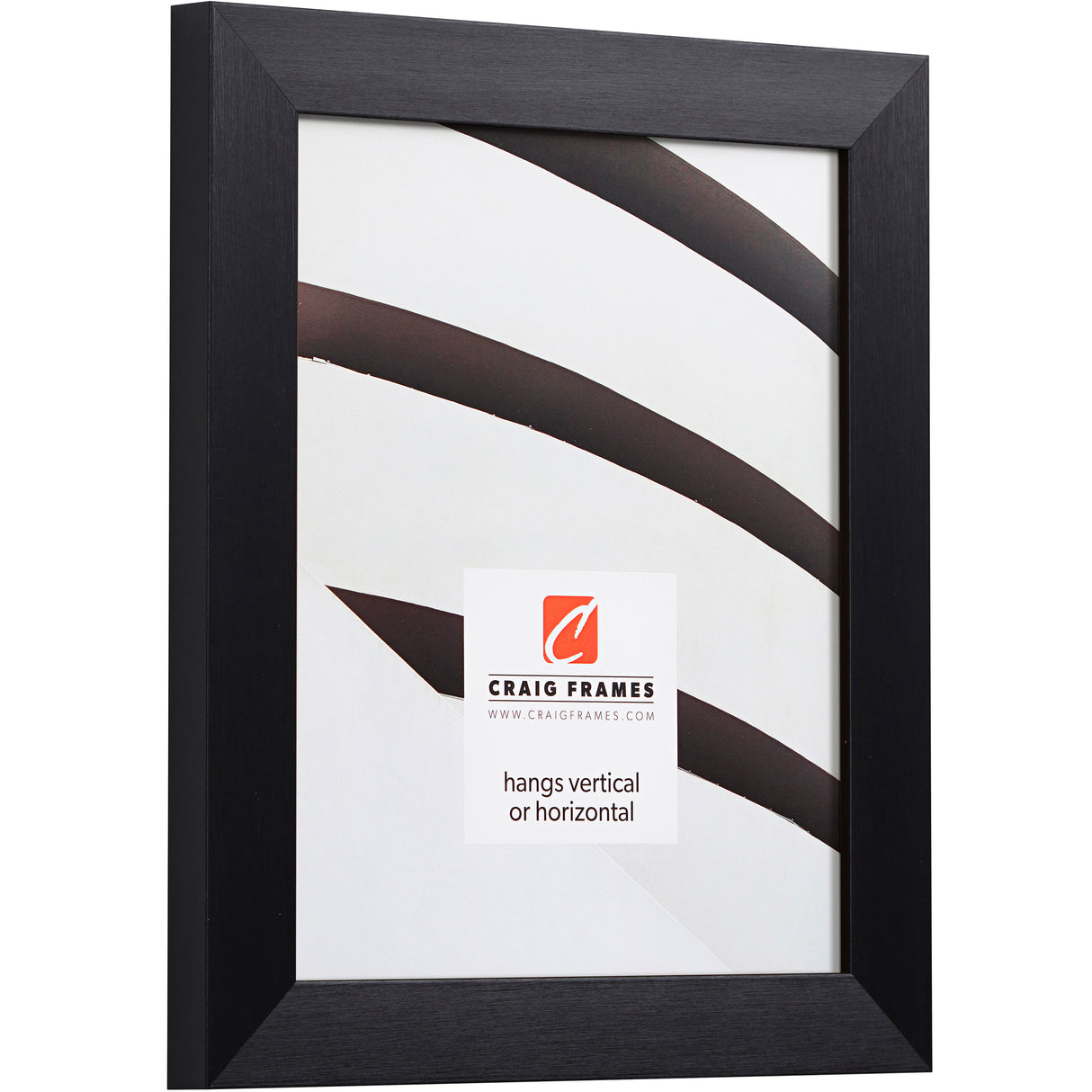 Modern Aesthetics 125 1.25", Brushed Black Matted Picture Frame