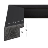 Modern Aesthetics 125 1.25", Brushed Black Matted Picture Frame