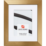 Modern Aesthetics 125 1.25", Brushed Gold Matted Picture Frame