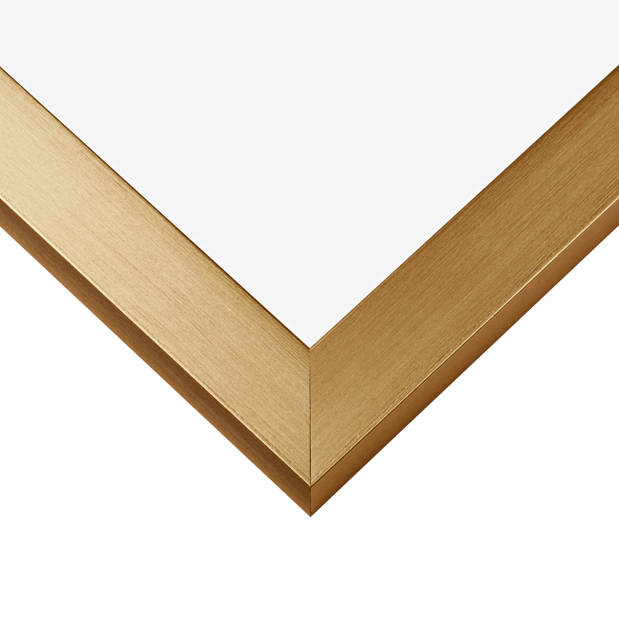 Modern Aesthetics 125 1.25", Brushed Gold Matted Picture Frame