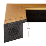 Modern Aesthetics 150 1.5", Brushed Gold Matted Picture Frame