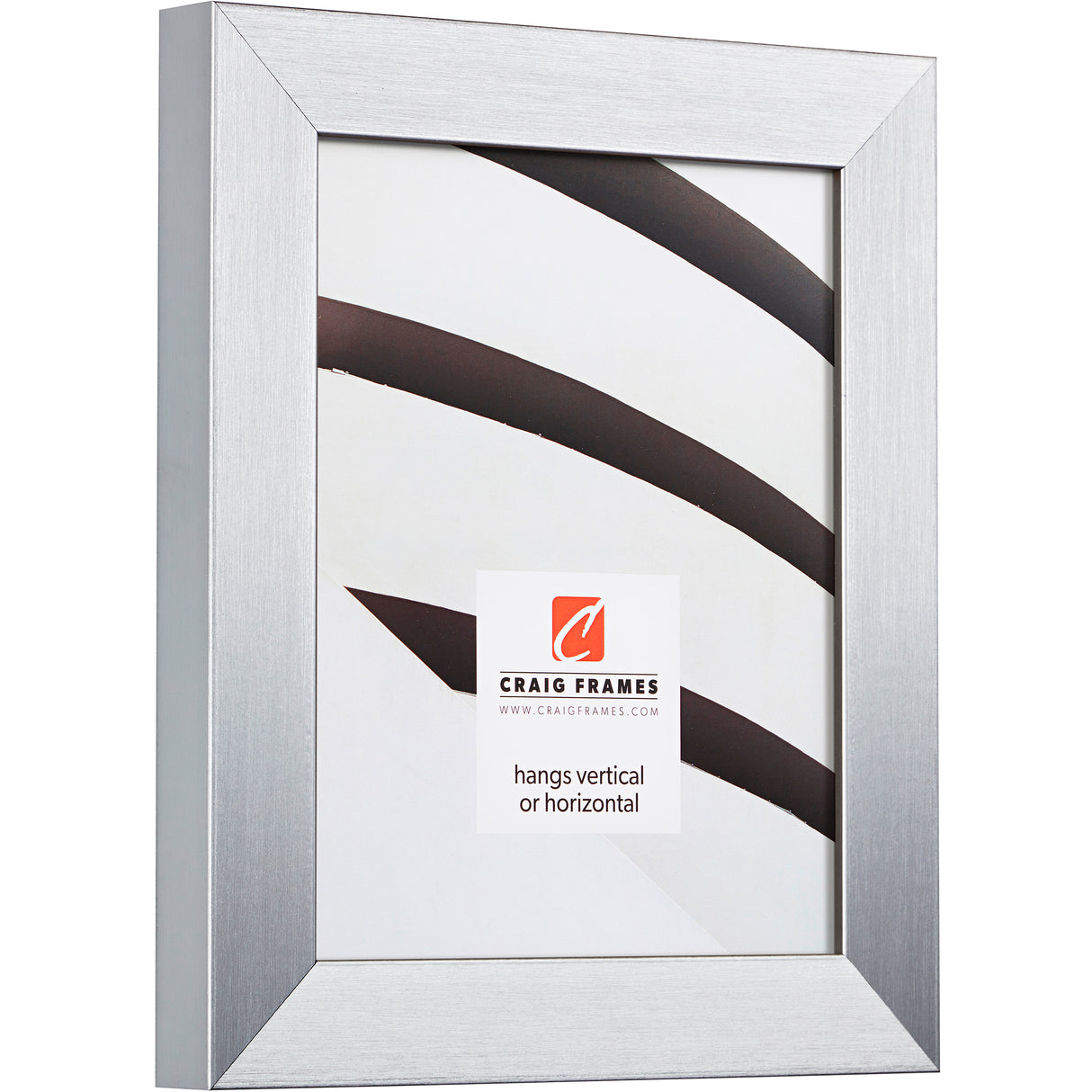 Modern Aesthetics 150 1.5", Brushed Silver Matted Picture Frame