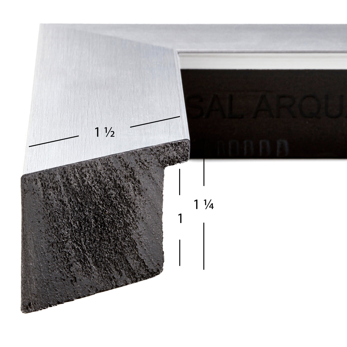 Modern Aesthetics 150 1.5", Brushed Silver Picture Frame