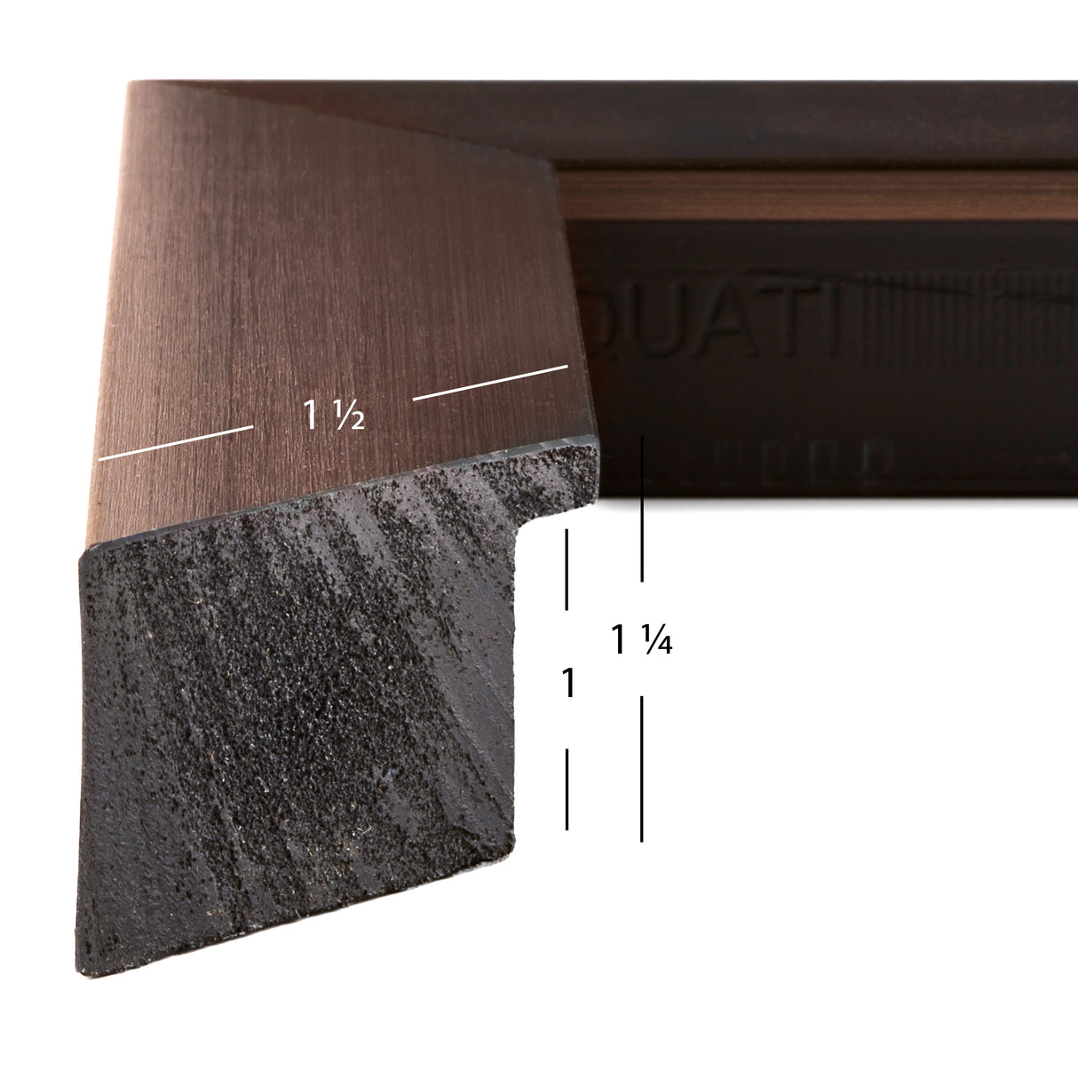 Modern Aesthetics 150 1.5", Brushed Bronze Picture Frame
