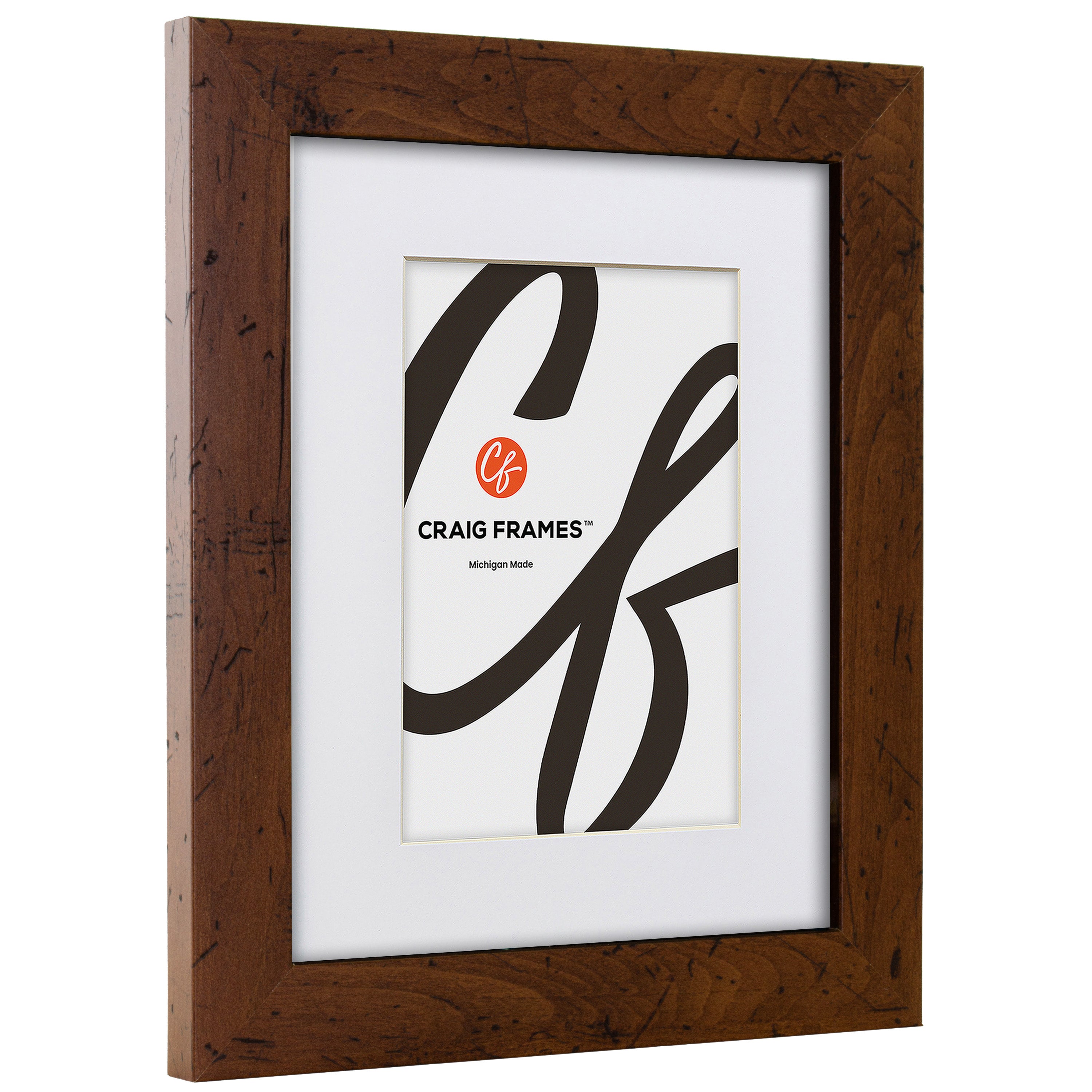 Bauhaus 125 Matted Dark Walnut Picture Frame - Craig Frames