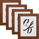 Bauhaus 125 1.25", Matted Dark Walnut Picture Frame - 4 Piece Set