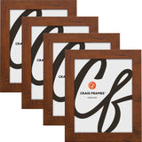 Bauhaus 125 1.25", Dark Walnut Picture Frame - 4 Piece Set