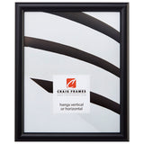 Bullnose .75", Gallery Black Picture Frames - 4 Piece Set