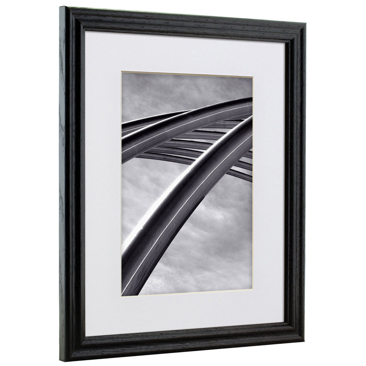 Wiltshire 200 .75", Matted Ebony Picture Frame - 4 Piece Set