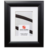 Contemporary Wide 1.625", Matted Gallery Black Picture Frame