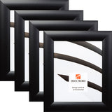 Contemporary Wide 1.625", Gallery Black Picture Frames - 4 Piece Set