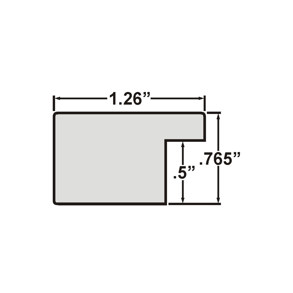 Bauhaus 125 1.25", Barnwood Gray Picture Frames - 4 Piece Set