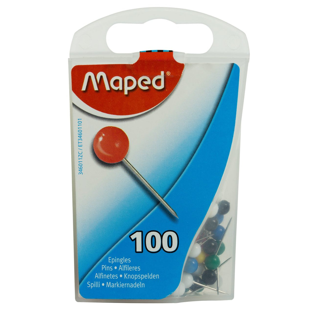 Classic World Push Pin Map – Contemporary Black