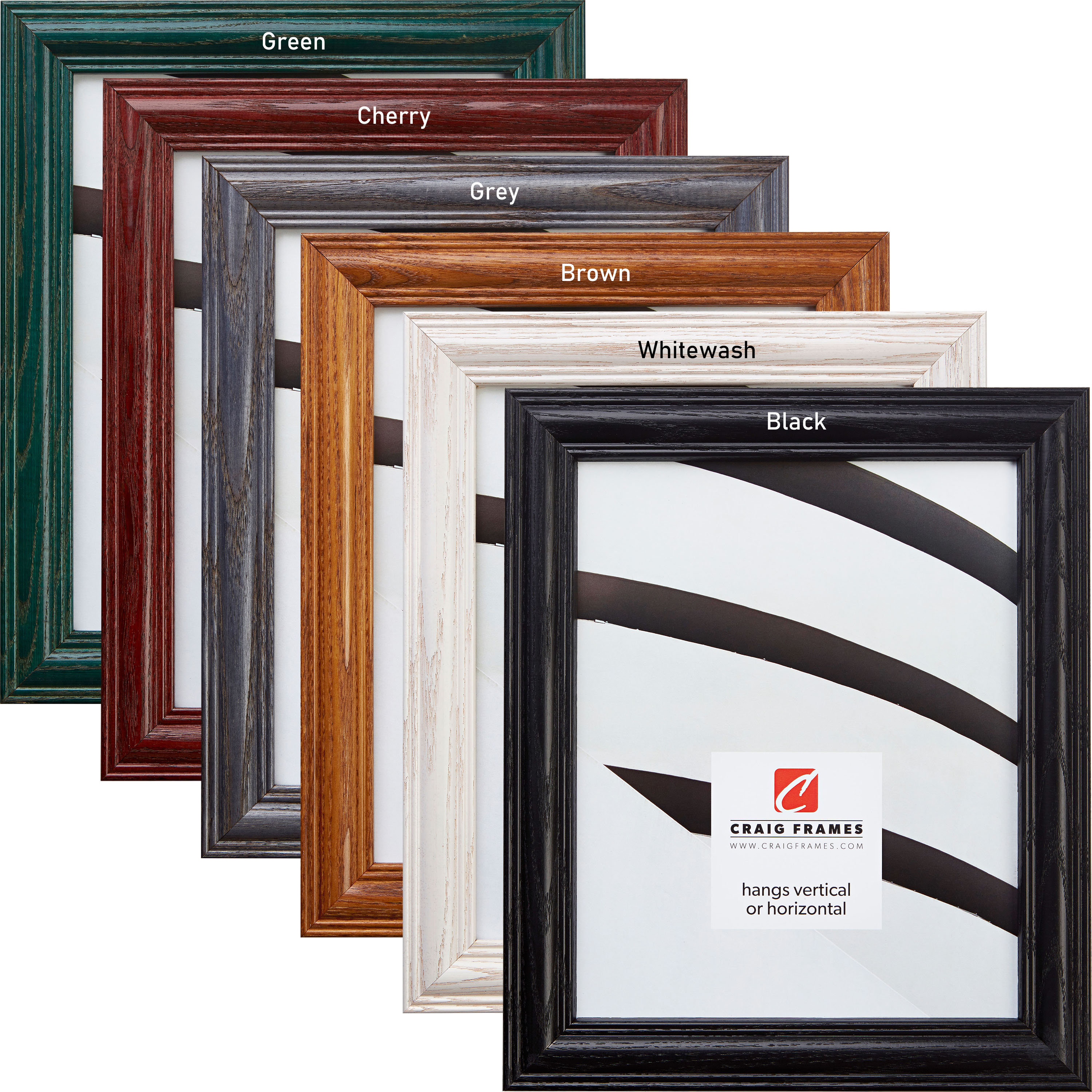 Solid Wood Picture Frame Various Colors Craig Frames Wiltshire 1.25" Wide